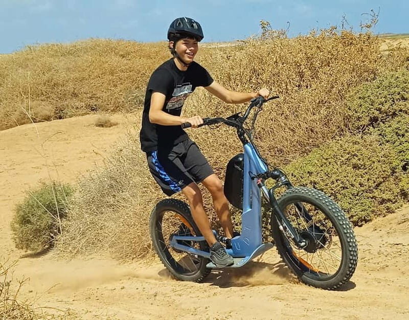 From Corralejo: Fuerteventura Guided E-Bike/E-scooter Tour - North Fuerteventura volcano chain: Bayuyo, Calderon Hondo, and that balcony moment