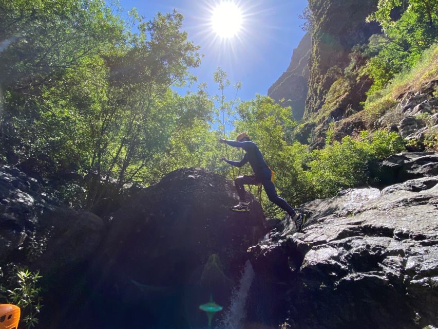 From Funchal: Intermediate Canyoning Adventure (Level 2) - The 2.5-Hour Canyoning Section: Water Crossings, Slides, Rock Descents, Jumps
