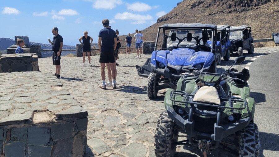 From Maspalomas: Volcanic Landscapes 4-Seater Buggy Tour - The actual flow: pickup, van ride, then off-road time