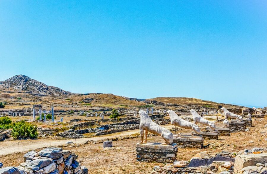 From Mykonos: Delos & Rhenia Islands Half-Day Trip by Boat - Delos UNESCO ruins: how to get the most from two hot hours