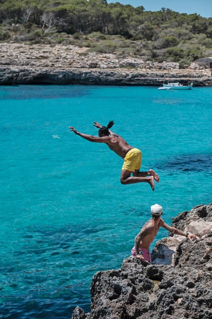 From Palma: Portal Vells Beach and Cave SUP & Snorkel Tour - Cova de Portals Vells cave time and the optional leap
