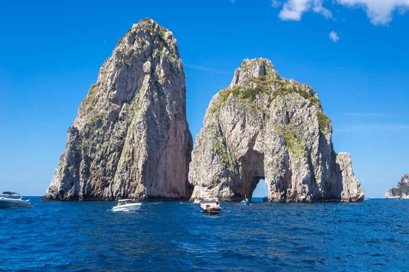 From Pompeii/Castellammare/Vico Equense: Capri Day Cruise - The Panoramic Boat Cruise: Faraglioni, Grottos, and the Coast Line