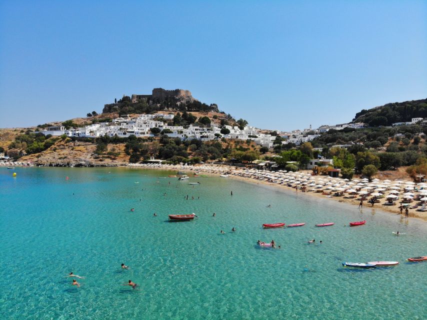From Rhodes: Yacht Cruise to Lindos with Lunch and Drinks - What you’ll eat: moussaka or lasagne, plus Greek salad