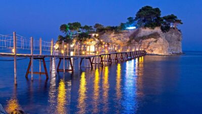 From Zakynthos: Sunset Tour to Agalas and Damianos Cave - Pickup, a free map, and the drive that sets the mood