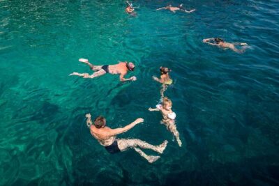 Full Day Boat Cruise to 3 Islands with optional pickup - Pserimos: Tiny Island, Beachfront Fish, and Crystal Water Time