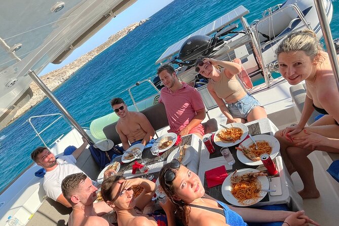Full Day Discovering Mykonos Delos Renia Tour by Boat - Swimming and water sports: the Delos-area anchorage plan