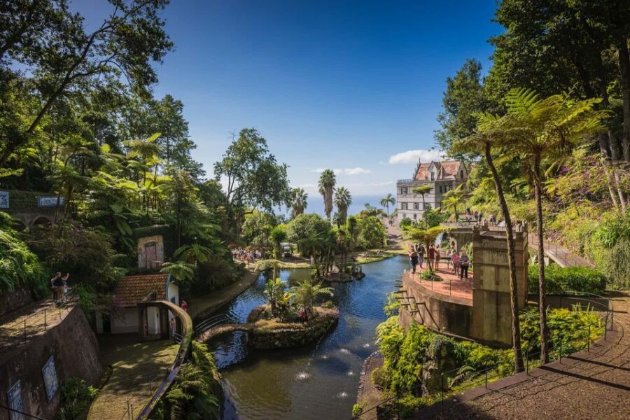 Funchal: Monte Tropical Garden & Toboggan Ride by Tuk Tuk - Monte Palace Tropical Garden: your calm hour with birds and big plants