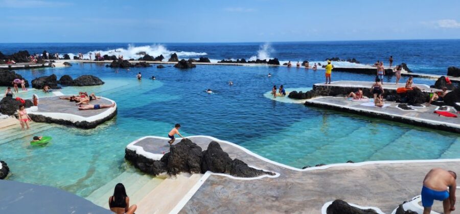 Funchal: Porto Moniz, Seixal, Fanal, and Cabo Girão Tour - Porto Moniz natural swimming pools: a maybe-swim moment