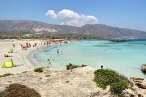 Georgioupolis Area: Full-Day Bus Trip to Elafonisi Island - First Look at Elafonisi: Pink Sand, Clear Water, Island-By-Foot Feel