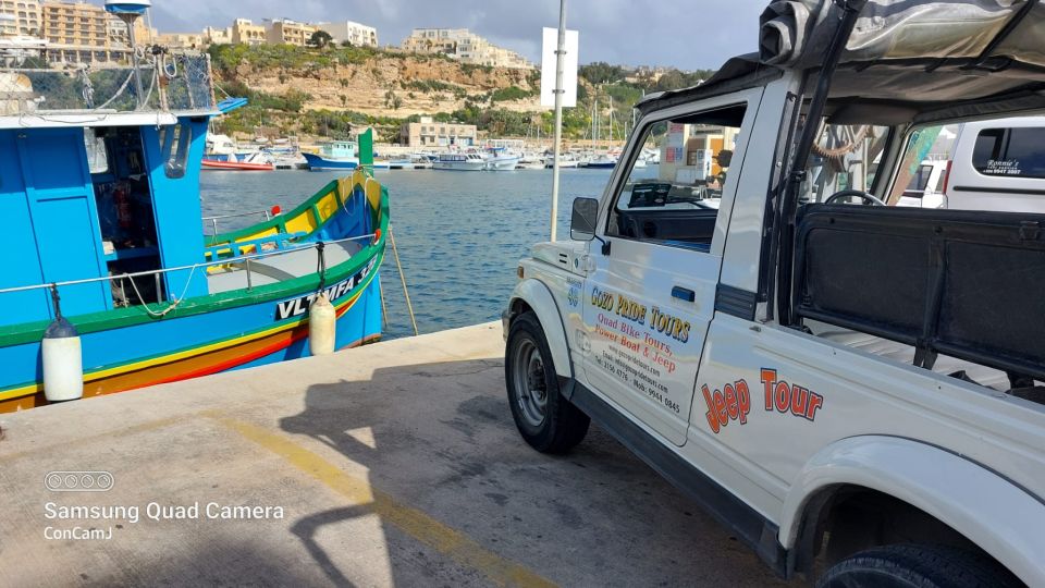 Gozo: Customizable Private Guided UTV Tour with Lunch - Getting back to Malta by powerboat: Blue Lagoon and Comino timing