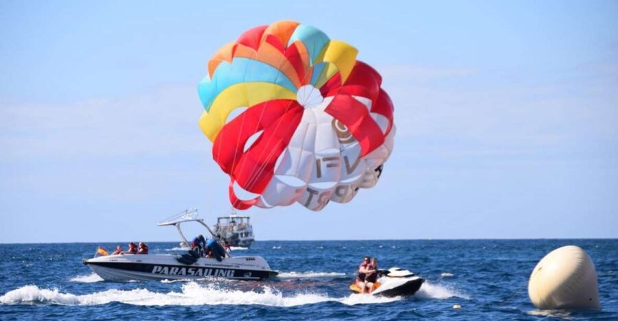 Gran Canaria: 1 to 3 Person Parasail over Anfi Beach - What happens before you fly: safety talk, then straight to the boat