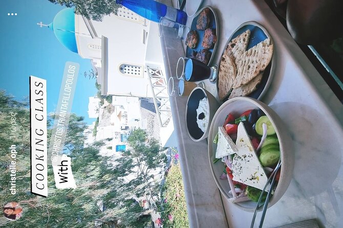Greek Cuisine Cooking Class in Santorini with Recipes and Wine - The table part: lunch or dinner with Greek wine