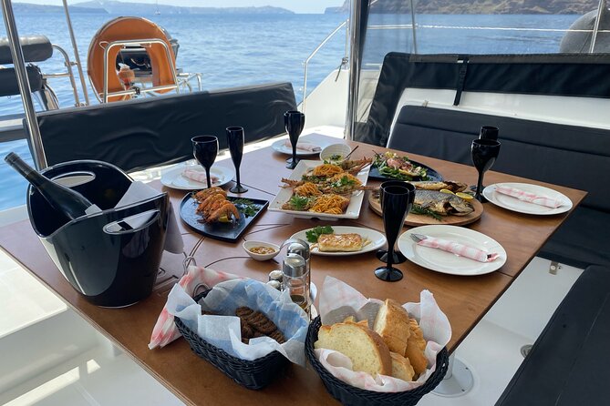 Half-Day Tailor-made Private Catamaran Cruise in Santorini - Passing the Akrotiri lighthouse: big views without extra climbing