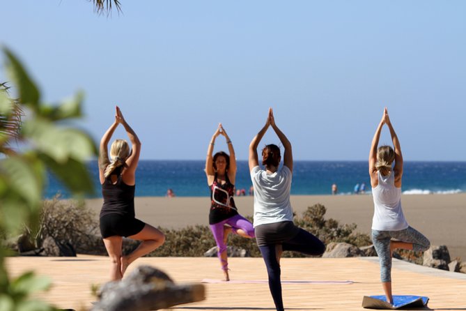Hatha Yoga In Puerto Del Carmen, Spain - The outdoor meeting point at Plaza de Las Naciones (how to find your mats fast)