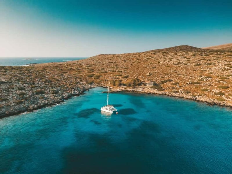 Heraklion: Luxury Catamaran Cruise to Dia Island with Lunch - Dia Island Bay Time: Swim, Snorkel, SUP, Fish, and Play