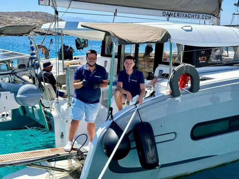 Heraklion: Luxury Catamaran Cruise to Dia Island with Lunch - Boarding at Marina Café: Quick Welcome, Clear Start