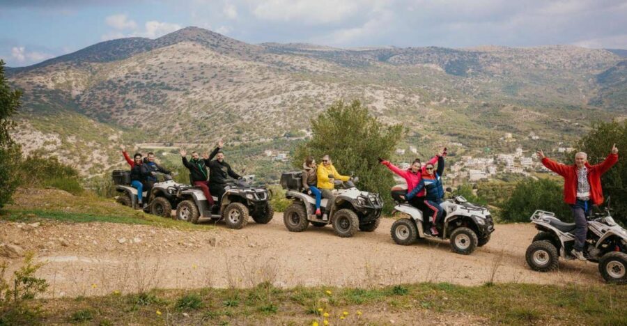 Hersonissos: ATV Quad Bike Safari in the Mountains of Crete - Karouzanos to Askous: sheep, church breaks, and the Lyttos-Kasteli view