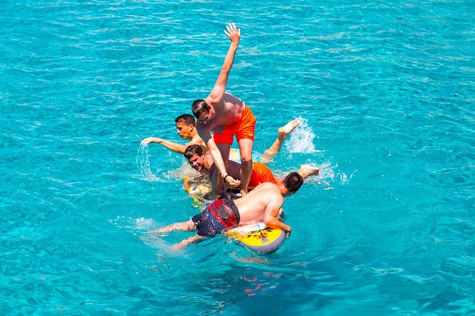 Ibiza Beach Hopping Cruise with Paddleboards, Drinks and Food 6h - Cala Comte: a beach stop that works for swimmers and sunbathers