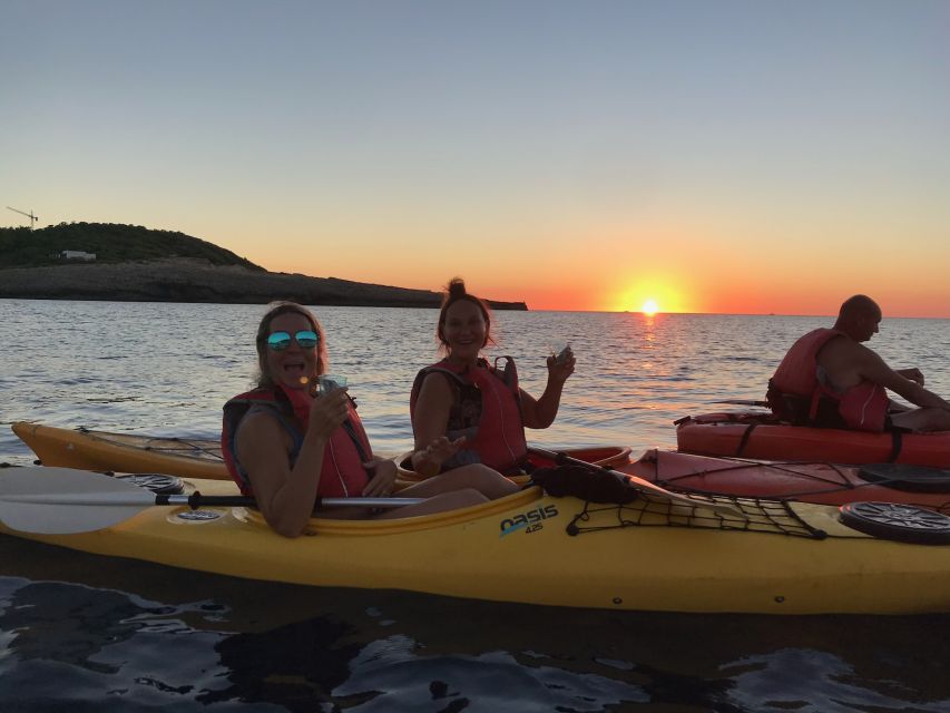 Ibiza: Sea Kayaking at Sunset and Sea Caves Tour - Getting past Es Portitxol: caves and crystal water, close up