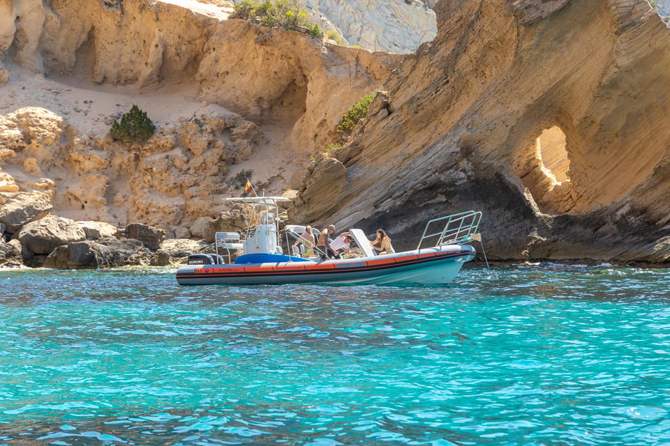 Ibiza: SpeedBoat trip to Atlantis & Es Vedra Snorkel+Paddle - Guide Factor: Skipper Skills Matter on a RIB
