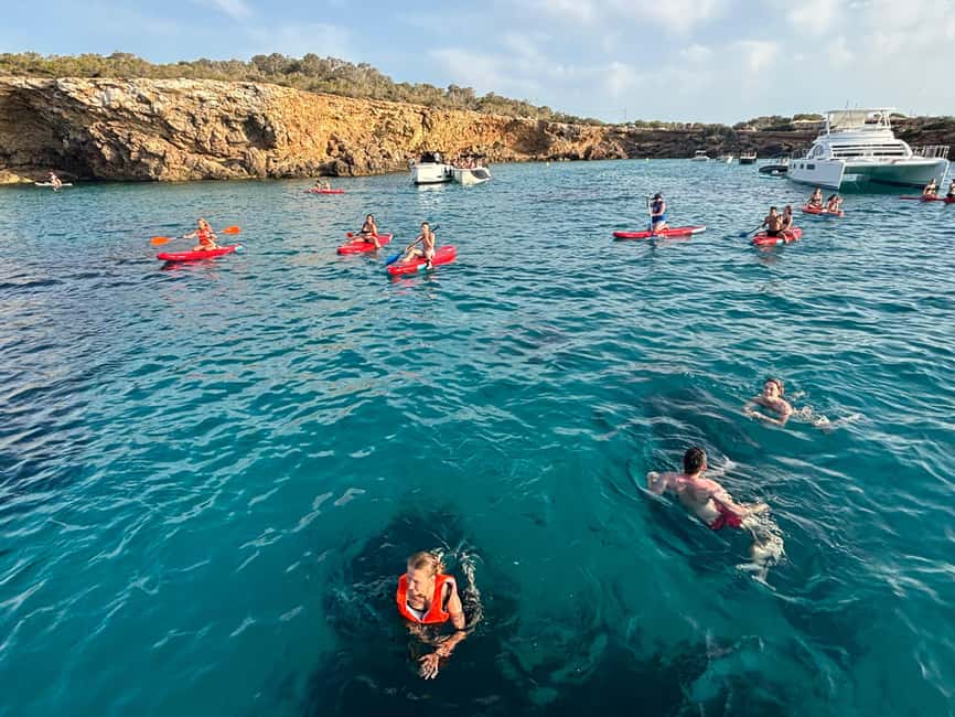 Ibiza: Sunset Boat Tour with Water Sports, Open Bar & Tapas - Getting on board at Sant Antoni Port: how the 3 hours really work