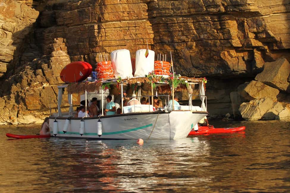 Ibiza: Sunset Boat Tour with Water Sports, Open Bar & Tapas - Port d’Es Torrent: more snacks, more coast, and a second sailing break
