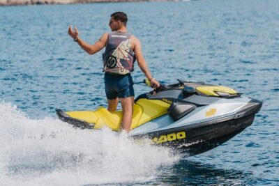 Jet Ski Tour around Alcanda Island - Stop 1: Aucanada Beach speed + Alcanada swim-and-photo break
