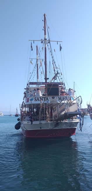 Kos: 3-Island Cruise with Greek BBQ Lunch and Swimming - Getting onboard the Santa Maria in Kos: what comfort feels like on a full day