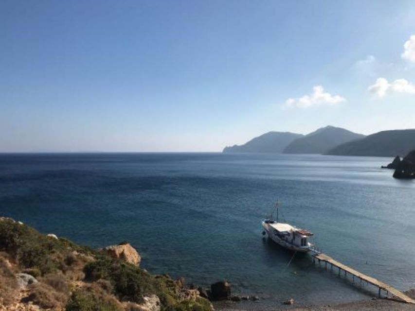 Kos: Kefalos Bay Boat Cruise with Fishing, Swimming, & Meal - The secluded beach stop: swimming, sunbathing, and snorkeling time