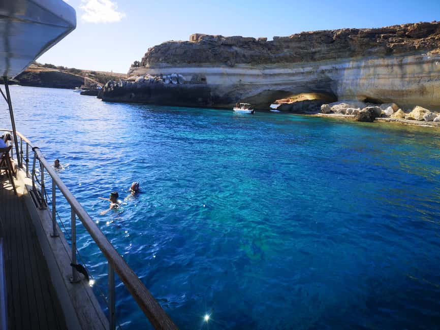 Lampedusa: Yacht excursion, swimming stops and typical lunch - Capo Ponente and the Submerged Steamship Wreck