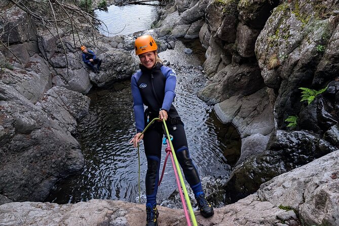 Level 2 - Canyoning Adventure - Intermediate | Funchal - Slides through rock + crystal-clear pool time