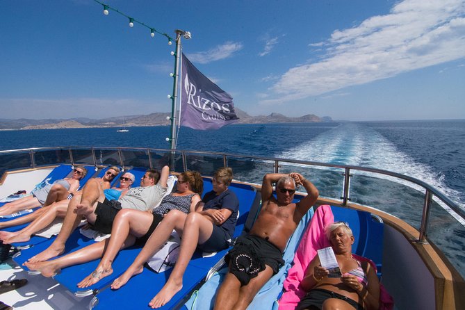 Lindos Full Day Boat Tour with Swimming - On-board comfort and crew vibe on Rizos Daily Cruises
