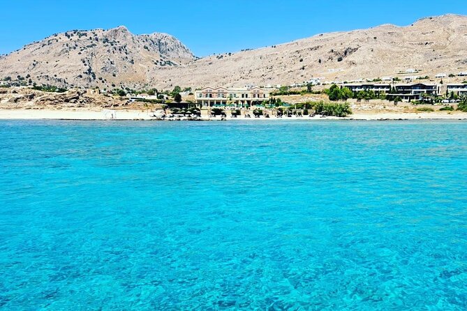 Lindos, Pefkos:Summer Breeze 3 Hour All Inclusive Swimming Cruise - Navarone Bay anchoring: longer swim time plus a Rhodian fruit bowl