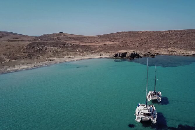 Luxury Catamaran Semi private cruise with meals & drinks and transportation. - From Platis Gialos to Mykonos New Port: the parts that actually matter