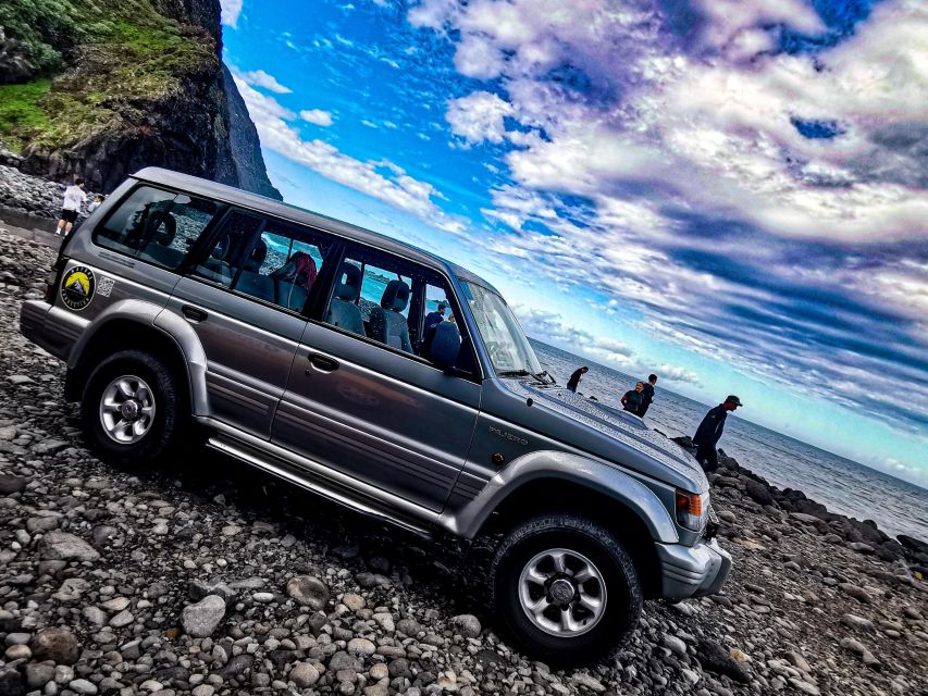 Madeira: Full-Day Jeep Tour, Natural Pools, Seixal & Fanal - São Vicente, Seixal, and Ribeira da Janela: black sand and dramatic coast