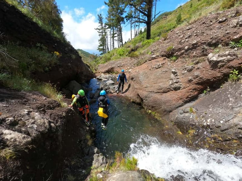 Madeira : Ribeira das Cales Canyoning (Level 1) - Inside the canyon: five rappels up to 15m, plus jumps and rock slides