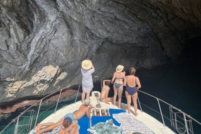Mallorca Beach & Caves 4hr Boat Trip Drinks, Tapas, SUP & Snorkel - Coll Baix swim stop: clear water time you can control