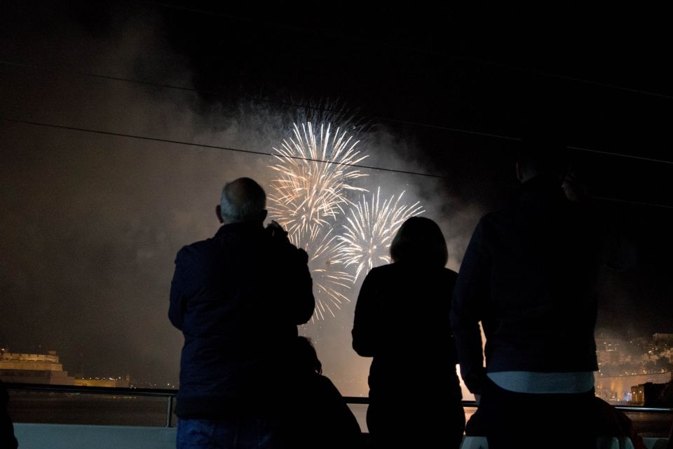 Malta: Valletta, Sliema, Bugibba Fireworks Festival Cruise - The Night Sail Route: Bugibba or Sliema to Valletta by Water