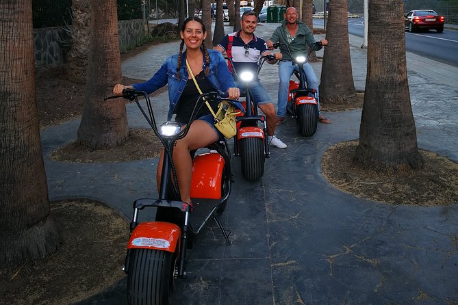 Maspalomas - Meloneras : e-Scooter 2 seat Sunset Guided Tour - Stop 2: La Charca lagoon for birds, fish, and a included soft drink