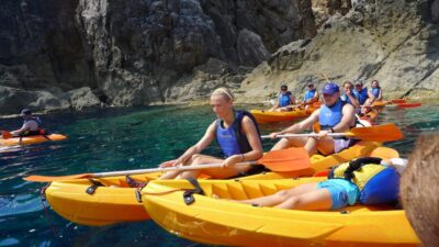 Menorca: Kayak and Marine Reserve Snorkeling Adventure - Kayaking the La Mola de Fornells cliffs: the view is the point
