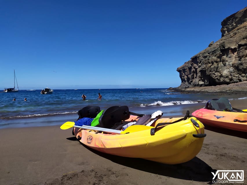 Mogán: Guided Kayak to Caves and Snorkeling Tour - Cliff-jump option: three heights, one big moment (or a calm alternative)