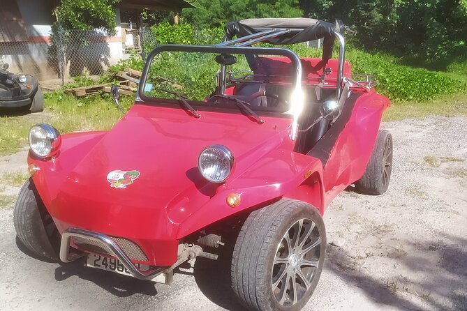 Moorea Buggy Rental - The Roaster details: manual, two seats, and top-down driving