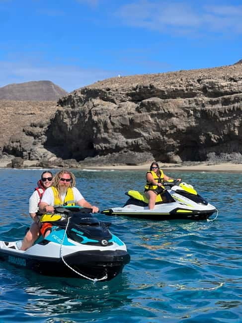 Morro Jable: Guided Jet Ski Safari (without license) - Meet at the Morro Jable Lighthouse Base for the Real Beginning