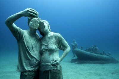 Museo Atlantico for non-certified divers - Getting to the museum: the boat ride and the pacing