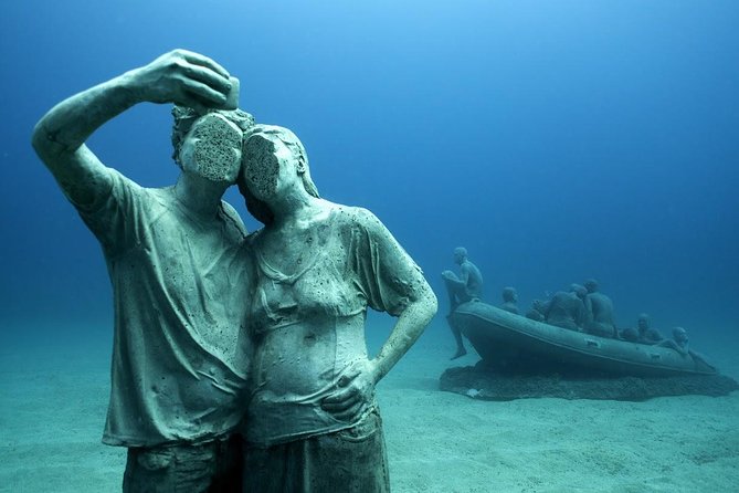 Museo Atlantico for non-certified divers - Getting to the museum: the boat ride and the pacing