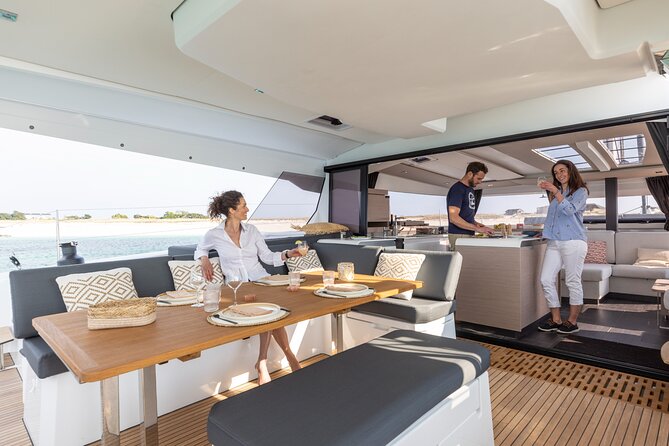 Mykonos: Brand-New Catamaran Cruise with Meal, Drinks & Transport - Delos Pass-By or Mykonos South Coast: How the Route Adjusts