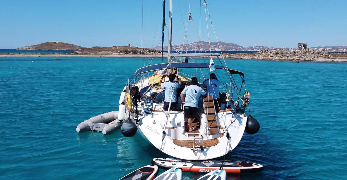Mykonos: Delos and Rhenia Cruise with Swim and Greek Meal - Delos Quick Stop: UNESCO in Short, Photo-Friendly Form