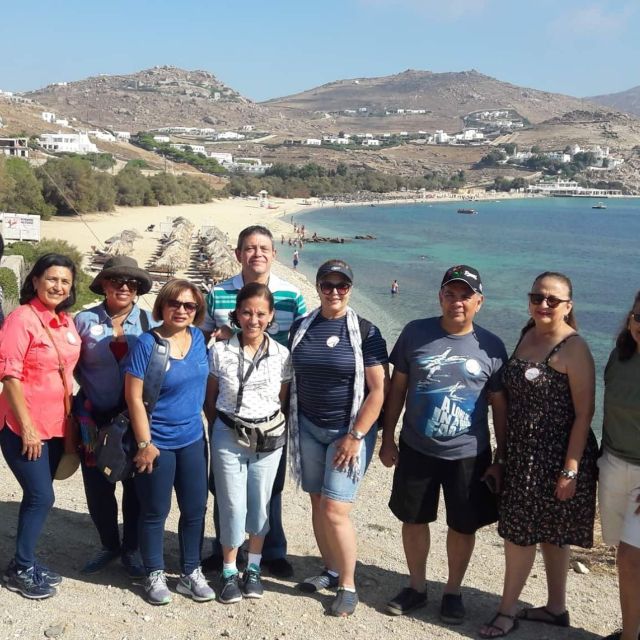 Mykonos: Farm, Ano Mera Village, and Beaches Guided Tour - The panoramic photo stop in Mykonos Town: a handy final souvenir