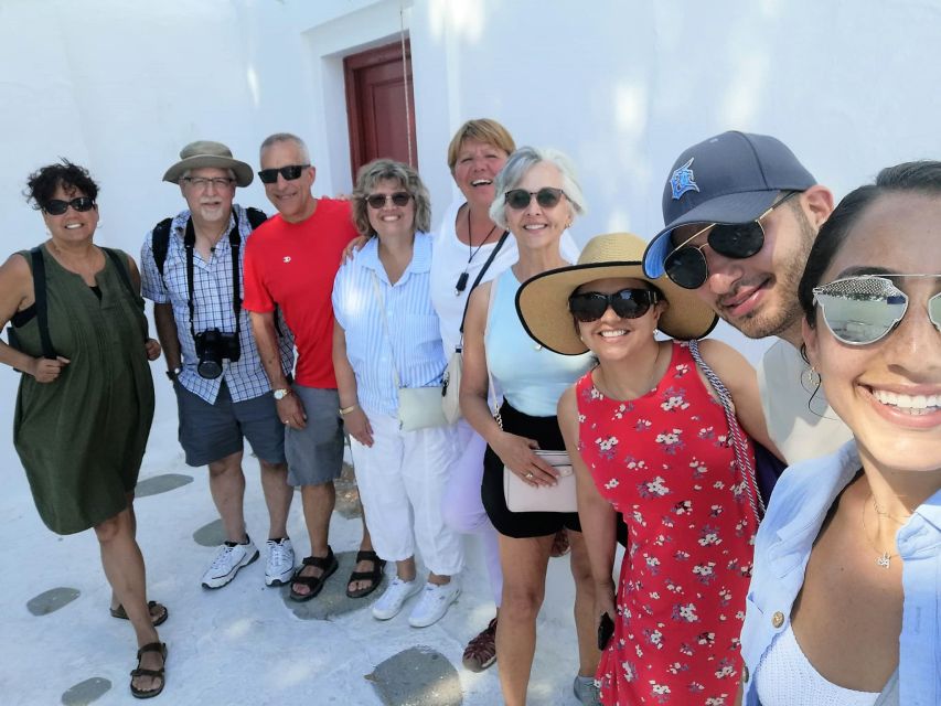 Mykonos: Highlights Tour with Panagia Tourliani Monastery - Snacks, water, and how guides keep the day flowing