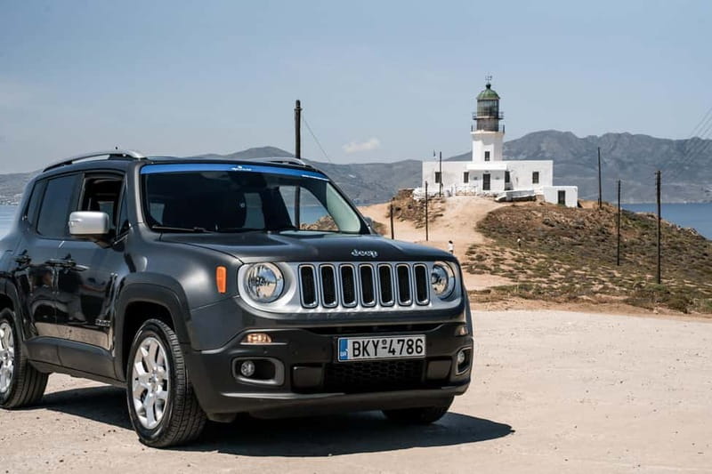 Mykonos: Private Island Tour with local guide -Jeep Renegade - The North Coast Beach Run (Agios Sostis, Panormos, and Friends)
